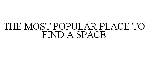  THE MOST POPULAR PLACE TO FIND A SPACE