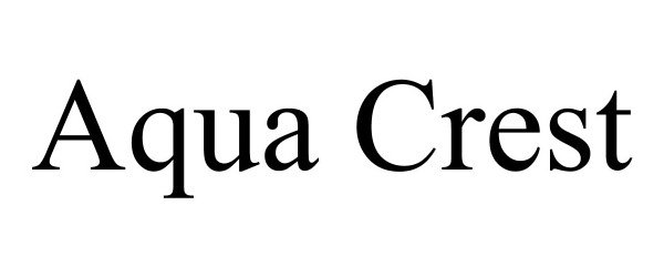 Trademark Logo AQUA CREST
