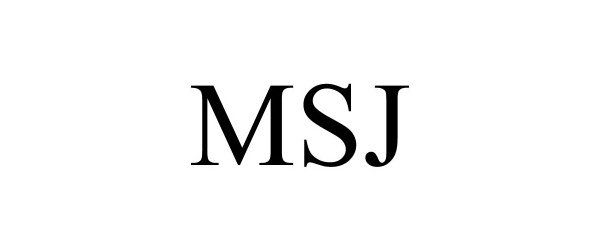 Trademark Logo MSJ