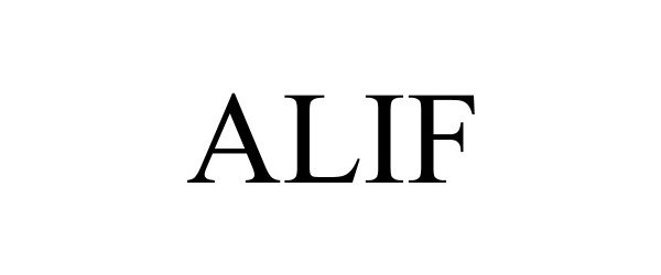 Trademark Logo ALIF