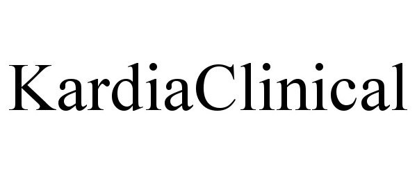 Trademark Logo KARDIACLINICAL