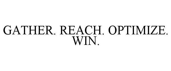 Trademark Logo GATHER. REACH. OPTIMIZE. WIN.