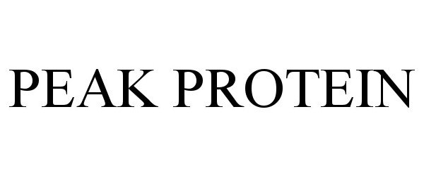 Trademark Logo PEAK PROTEIN