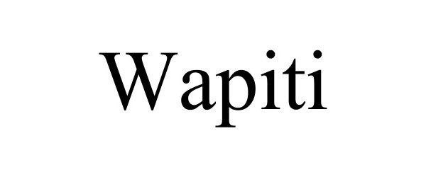 Trademark Logo WAPITI
