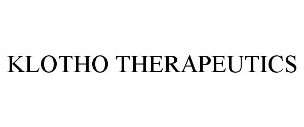 Trademark Logo KLOTHO THERAPEUTICS