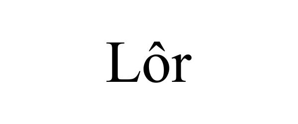 Trademark Logo LÔR