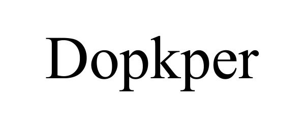Trademark Logo DOPKPER