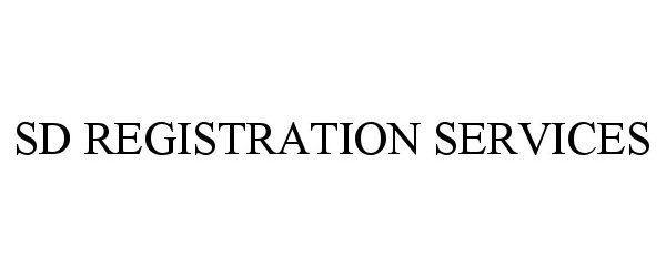 Trademark Logo SD REGISTRATION SERVICES