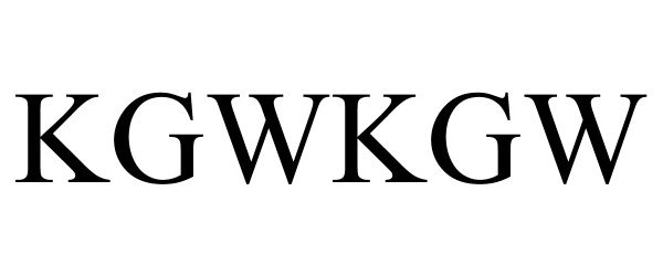 Trademark Logo KGWKGW