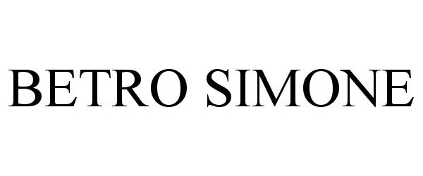 Trademark Logo BETRO SIMONE