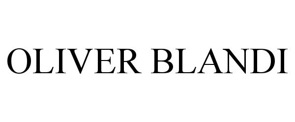 Trademark Logo OLIVER BLANDI
