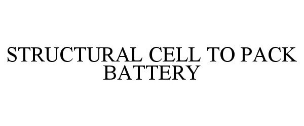  STRUCTURAL CELL TO PACK BATTERY