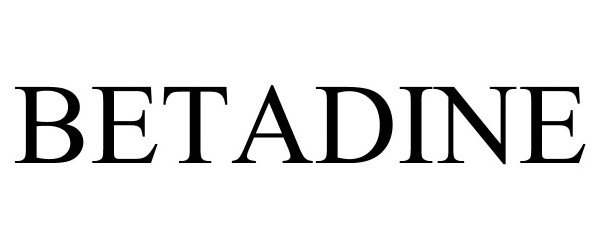 Trademark Logo BETADINE