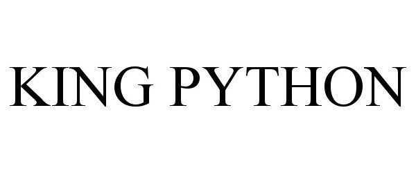 Trademark Logo KING PYTHON