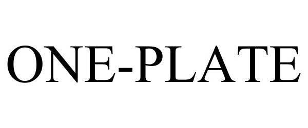 Trademark Logo ONE-PLATE