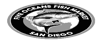  FIVE OCEANS FISH MARKET SAN DIEGO