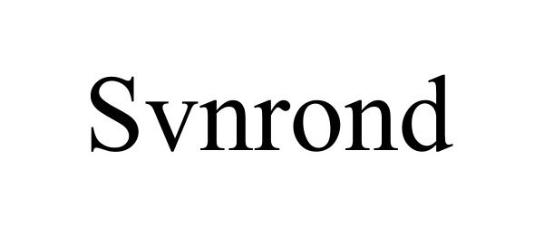 Trademark Logo SVNROND