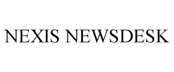 Trademark Logo NEXIS NEWSDESK