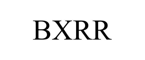 Trademark Logo BXRR