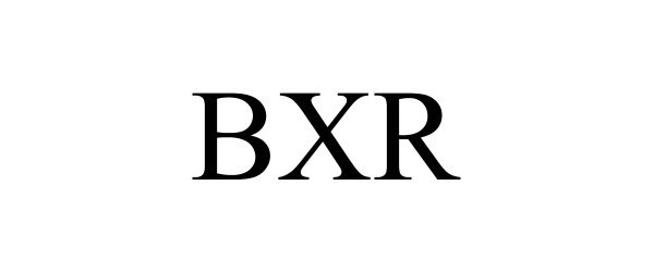 Trademark Logo BXR