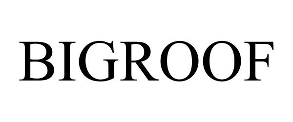 Trademark Logo BIGROOF