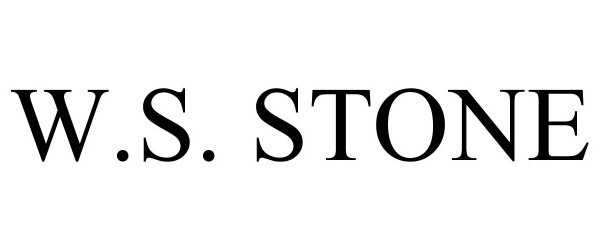 Trademark Logo W.S. STONE