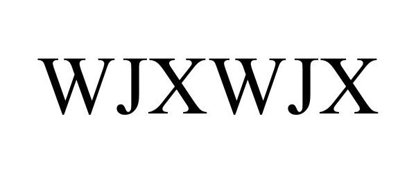 Trademark Logo WJXWJX