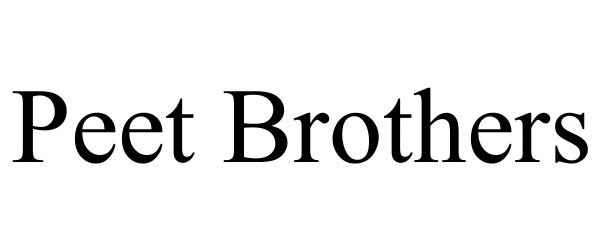 Trademark Logo PEET BROTHERS