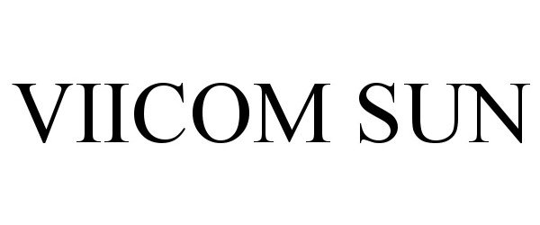 Trademark Logo VIICOM SUN