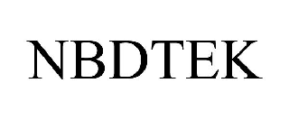 Trademark Logo NBDTEK