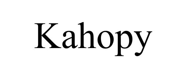  KAHOPY