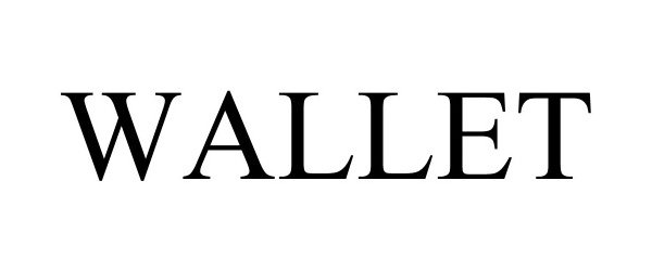 Trademark Logo WALLET