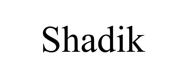 Trademark Logo SHADIK
