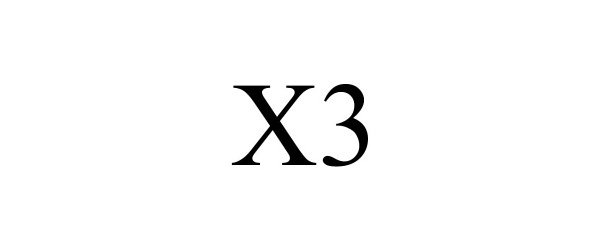 Trademark Logo X3
