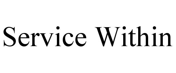 Trademark Logo SERVICE WITHIN