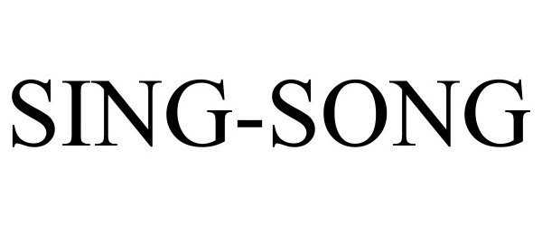 Trademark Logo SING-SONG