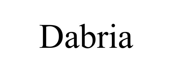 Trademark Logo DABRIA