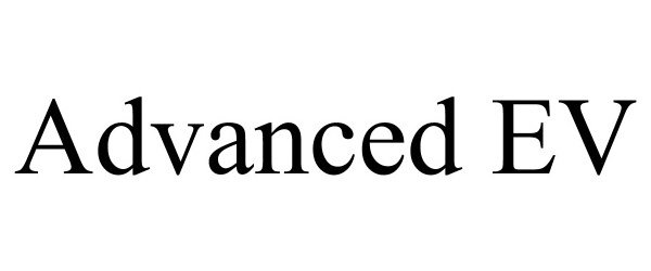 Trademark Logo ADVANCED EV