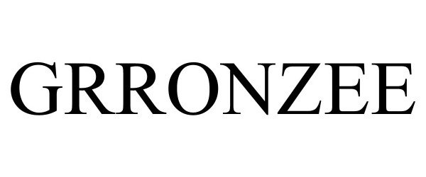 Trademark Logo GRRONZEE