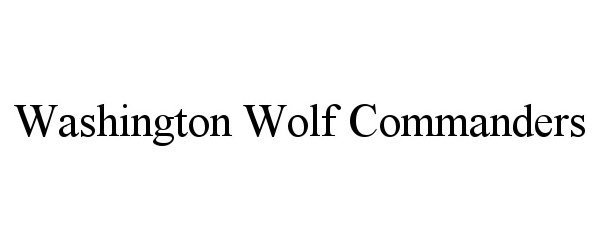  WASHINGTON WOLF COMMANDERS