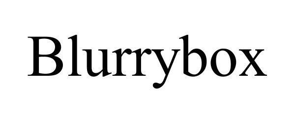 Trademark Logo BLURRYBOX
