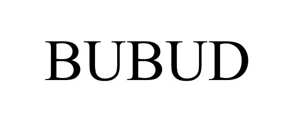 Trademark Logo BUBUD