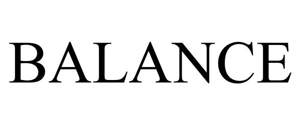 Trademark Logo BALANCE