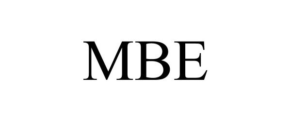 Trademark Logo MBE