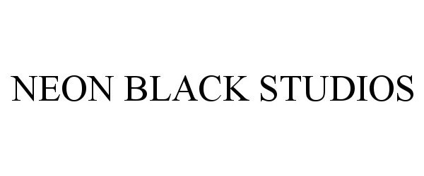 Trademark Logo NEON BLACK STUDIOS
