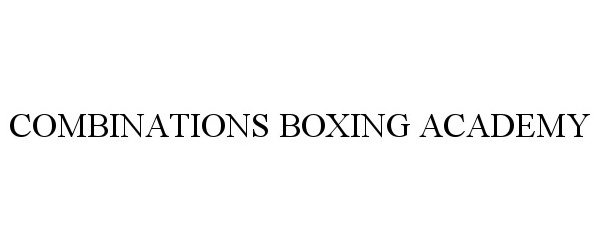  COMBINATIONS BOXING ACADEMY