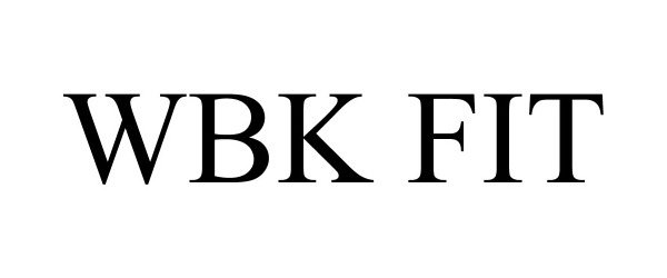 Trademark Logo WBK FIT