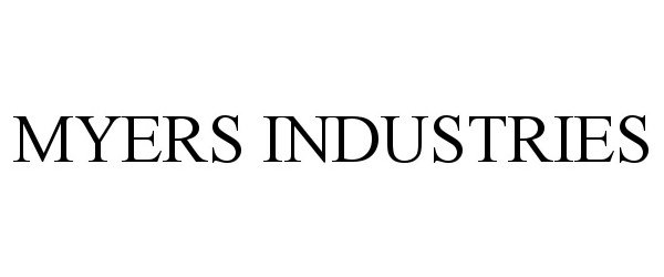  MYERS INDUSTRIES