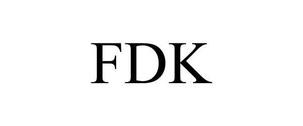 Trademark Logo FDK