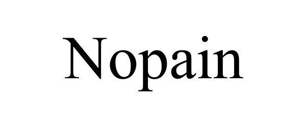 Trademark Logo NOPAIN